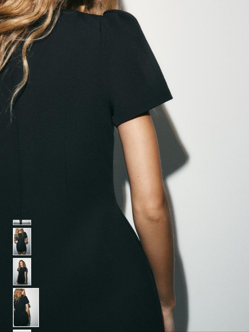 Zara Black Short-Sleeve Mini Dress - Picture 4 of 4